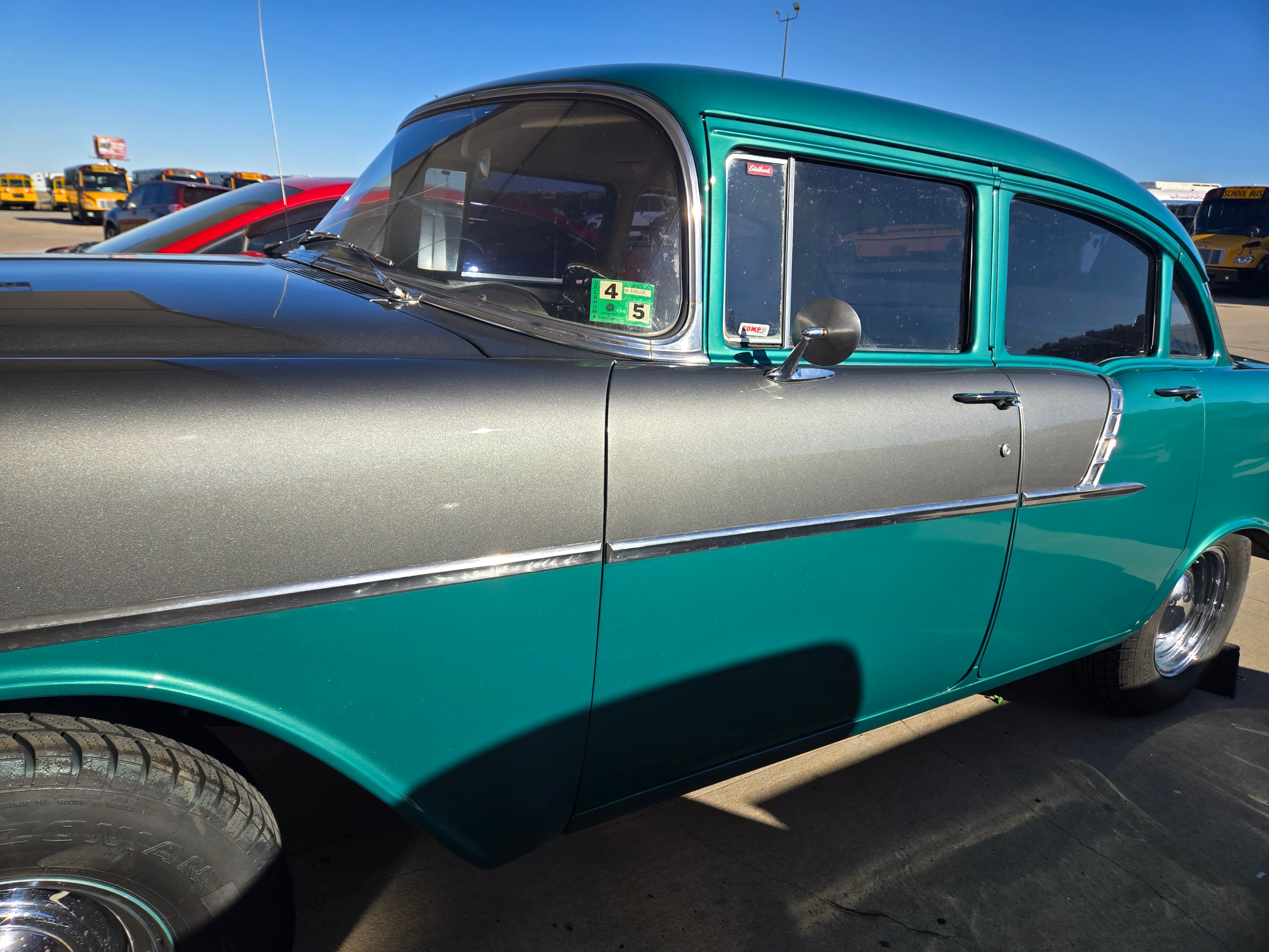 Vintage car restoration — showroom detail
